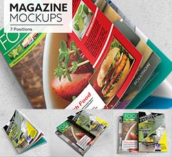 杂志/画册/手册展示模型：Magazine Mockups